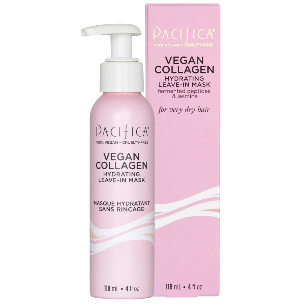 Pacifica masque sans rinçage en bouteille pour hydrater durablement les cheveux secs.