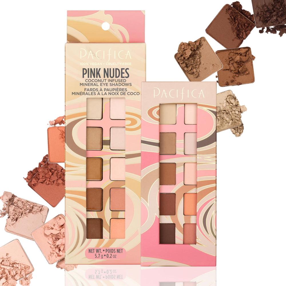 Palette Pacifica Pink Nudes avec ensemble d'ombres neutres pour tous les looks