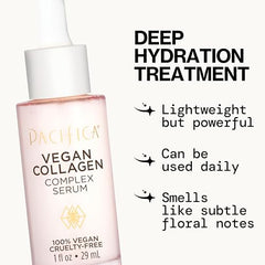 Application visage facile avec le Pacifica Vegan Collagen Complex Serum.