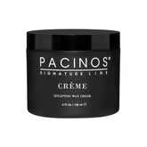 Pacinos Creme Wax Cream shows hold for natural definition.