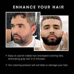 Pacinos développeur colorant cheveux barbe brun foncé, mélange simple pour couleur durable.