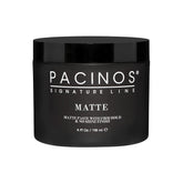 Pacinos Matte Hair Paste applied to damp hair for strong hold and natural matte finish.