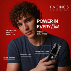 Pacinos Mousse Brillance Naturelle pour cheveux soyeux et lumineux.