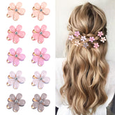 Broches mini Paderison en fleur cristal rose pour cheveux, éclat subtil
