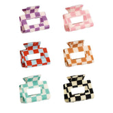 Pinces Paderison carreaux multicolores rectangulaires pour coiffer et structurer les cheveux