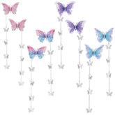 Barrette PAGOW papillon pompon bleu, maintien sûr et élégant pour cheveux