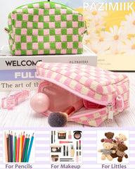 PAZIMIIK pochette à grande capacité pour maquillage, soins et accessoires.