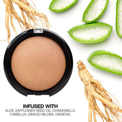 Teinte dorée lumineuse – Palladio bronzer cuit au four sur la peau éclaire