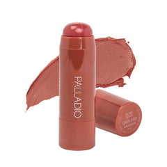 Palladio teinte-crème 2-en-1 pour joues et lèvres, éclat naturel.