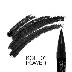 Palladio Immortal Kajals sur paupière inférieure, texture douce et tenue durable.