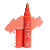 Palladio Lip Stain emballage rose avec pigmentation intense et tenue durable.