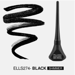 Trace ultra-fin du liner Palladio Noir Shimmer, ligne nette.