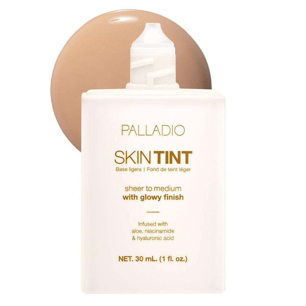 Palladio Teint peau – bouteille visible, hydratation légère et éclat naturel.