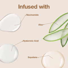 Palladio Teint peau – hydratation durable grâce à l'hyaluronique et au squalane.