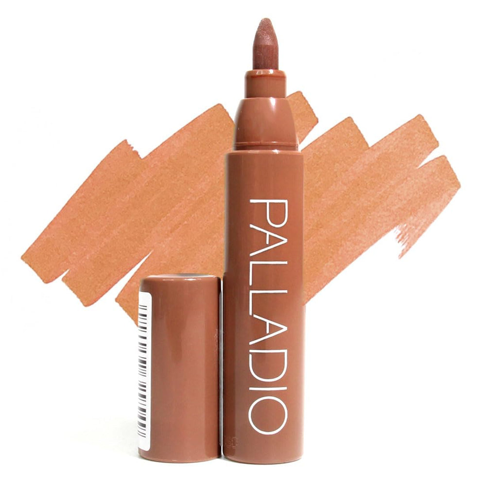 palladio teinte lèvres à pointe biseautée pour une application précise et couleur intense.
