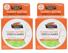Palmer's Beurre cacao ventre, lot de 2, hydratation douce pour la peau du ventre.