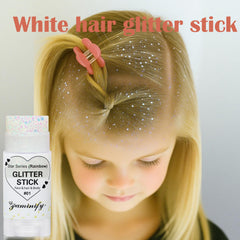 Paminify stick paillettes arc-en-ciel blanc pour corps, look festif