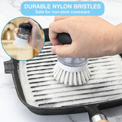 Brins durs des refils Pamrack pour décoller les résidus tenaces sans rayer.