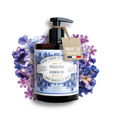 Panier des Sens Savon Main Iris Liquide : mousse douce hydratante et nettoyage délicat.
