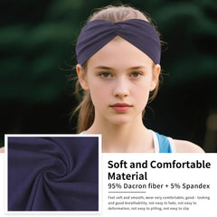 Panleding bandeau sport bleu foncé: absorption de la sueur et confort