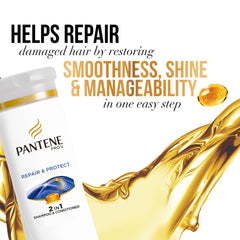 Pantene avec antioxydants et protection des protéines capillaires.