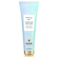 Pantene Hydratant Éclat baobab : bouteille montrant l’hydratation durable pour cheveux secs.