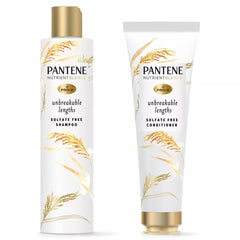 Pantene Longueurs Inebranlables Shampooing – flacon, cheveux hydratés et renforcés.