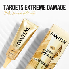 Close-up of Pantene ampoules showcasing intensive conditioning for damaged hair