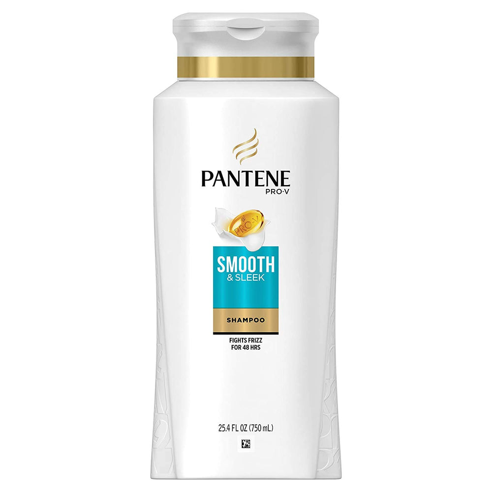 Pantene Pro-V Shampoing Lisse et Soyeux; bottle prête pour votre routine quotidienne.