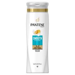 Pantene Pro-V Smooth & Sleek 2 en 1 – bouteille prête à démêler facilement les cheveux.
