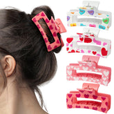 PANTIDE Coeurs clip-cheveux ensemble 4pcs, style romantique et pratique.