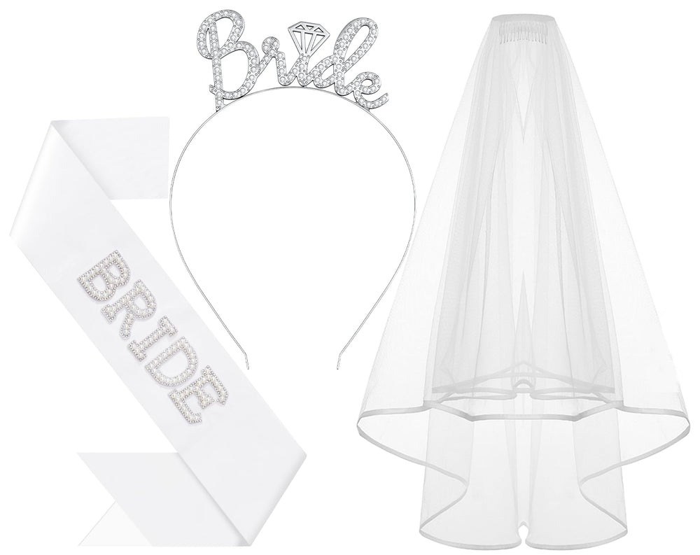 Bandeau Papoopy pour future mariée, argenté, élégant et confortable pour EVJF.