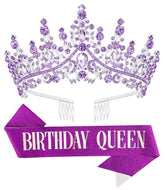 Papoopy couronne tiare violette pour mariages et anniversaires élégants.