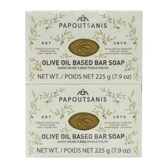 Papoutsanis savon à huile d'olive naturel, barre durable idéale pour la douche quotidienne.