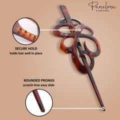 Parcelona baton intégré assure un bun parfaitement maintenu.
