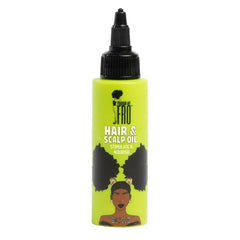 Pardon My Fro huile capillaire, bouteille-pour facilitant l'application et hydratant le cuir chevelu.
