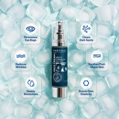 Particle Crème Visage Homme application rapide pour démarrer la journée en douceur.