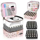 Partreko organise 60 bouteilles de vernis dans un rangement pratique et clair.