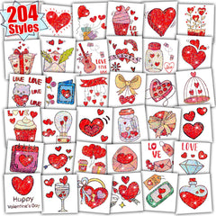 PARTYWIND Coeur glitter: tatouage éphémère idéal pour les fêtes d'enfants.