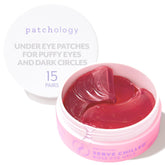 Patchology Gels Yeux Rosé Rafraîchis dans le bocal, hydratation ciblée pour le contour des yeux.