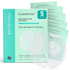 Patchology patches gel sous-yeux caféine, pour un regard plus frais après vol.