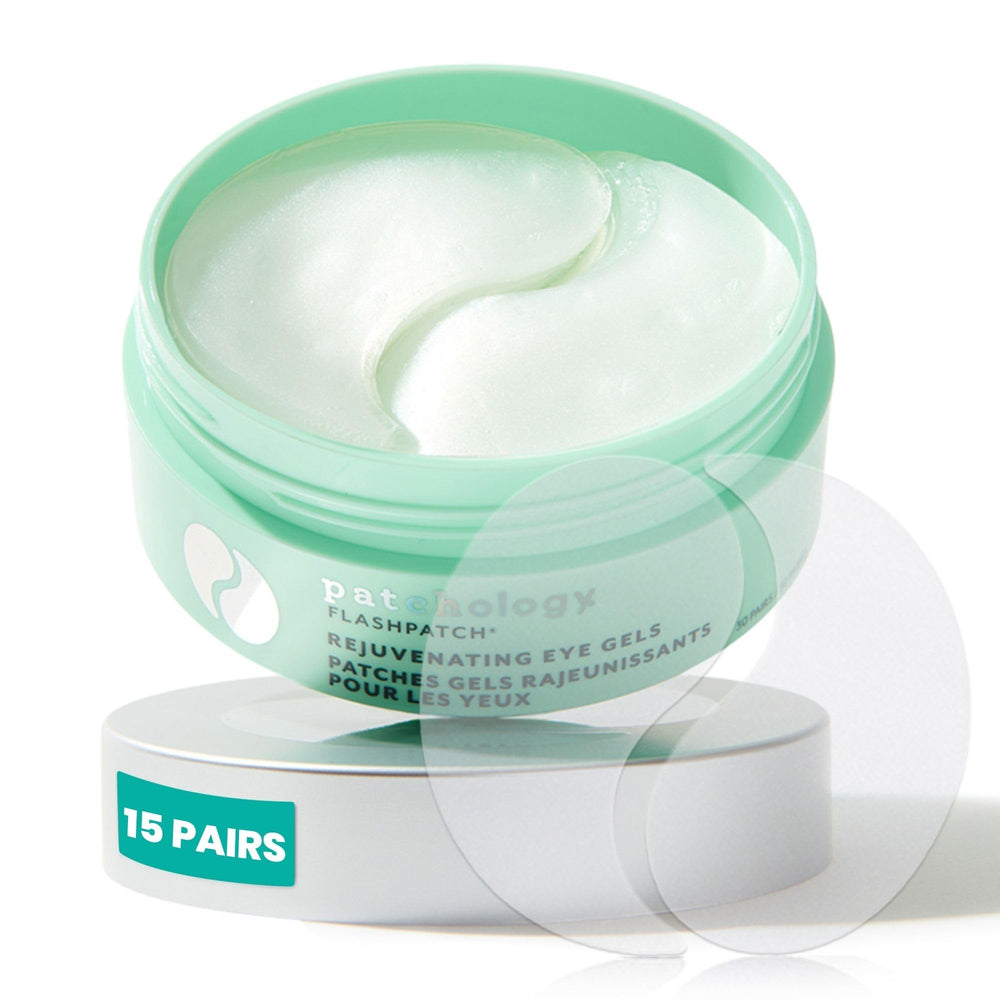 Patchology patches-yeux-revitalisants-cafeine-collagene, regard rafraîchi avec poches atténuées.