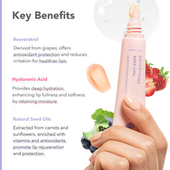 Patchology Rosé Masque Lèvres Nuit – Ingrédients résveratrol et hyaluronique pour hydratation.