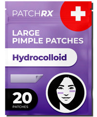 PatchRx grandes patches acné visage 20 pack, absorption de l'excès d'huile