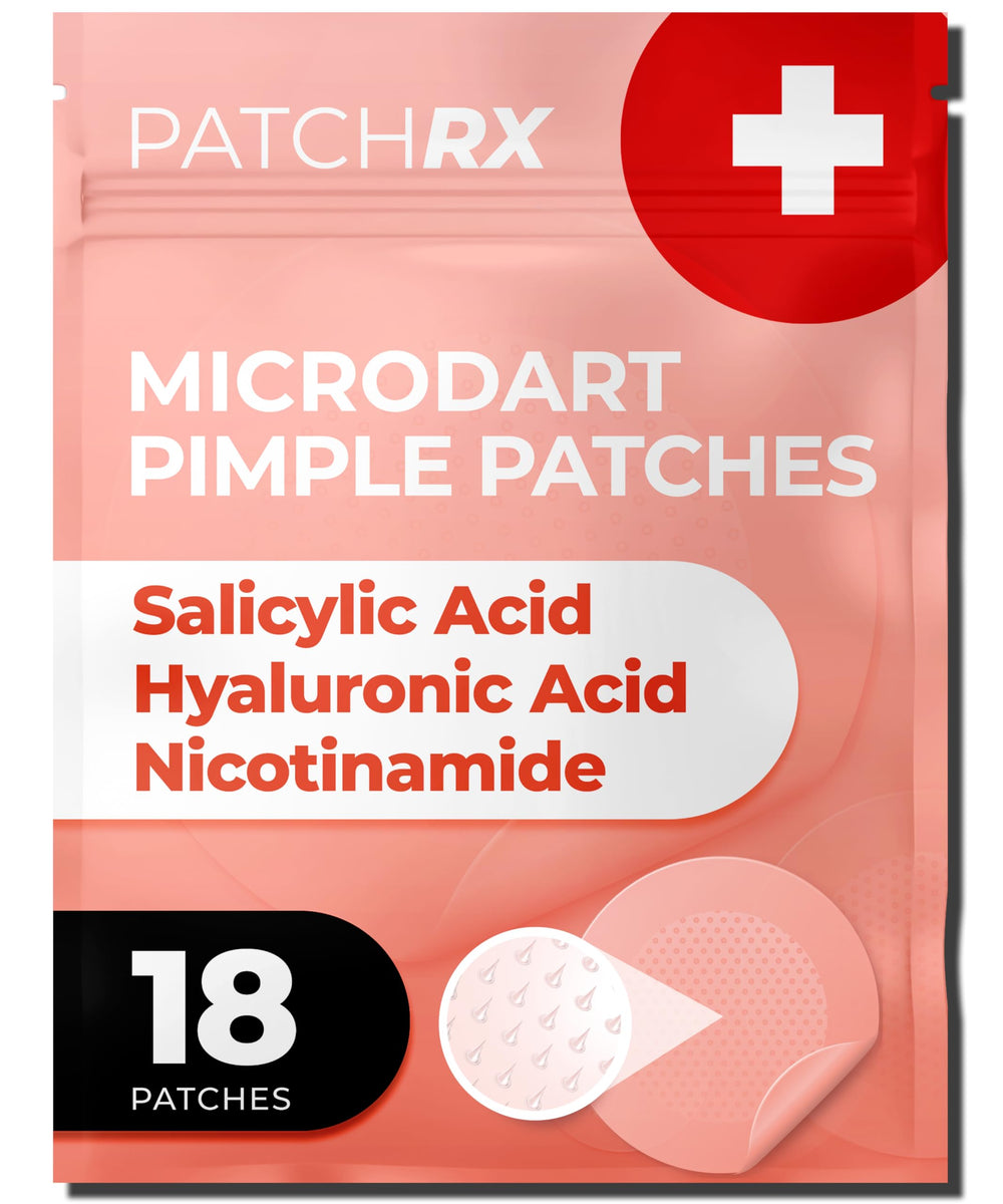 PatchRx patch à micro-aiguilles en action sur peau pour une absorption ciblée.