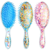 Brosse Patelai enfant lapin confetti, démêlage doux sur cheveux mouillés.