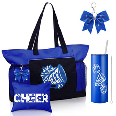 Sac Patelai Cheerleader bleu, pratique pour shopping et activités quotidiennes.