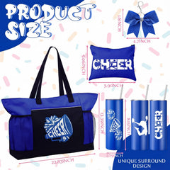 Trousse maquillage Patelai cheer bleu, rangement complet pour essentiels beauté.