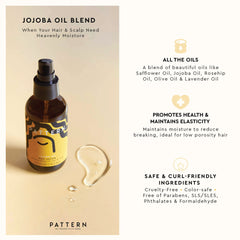 PATTERN huile carthame jojoba rose-musquée — nourrissante pour cheveux