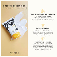 Texture crèmeuse du soin, révélation de douceur pour les boucles.